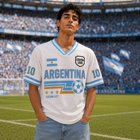 Custom Argentina Soccer Jersey Shirt