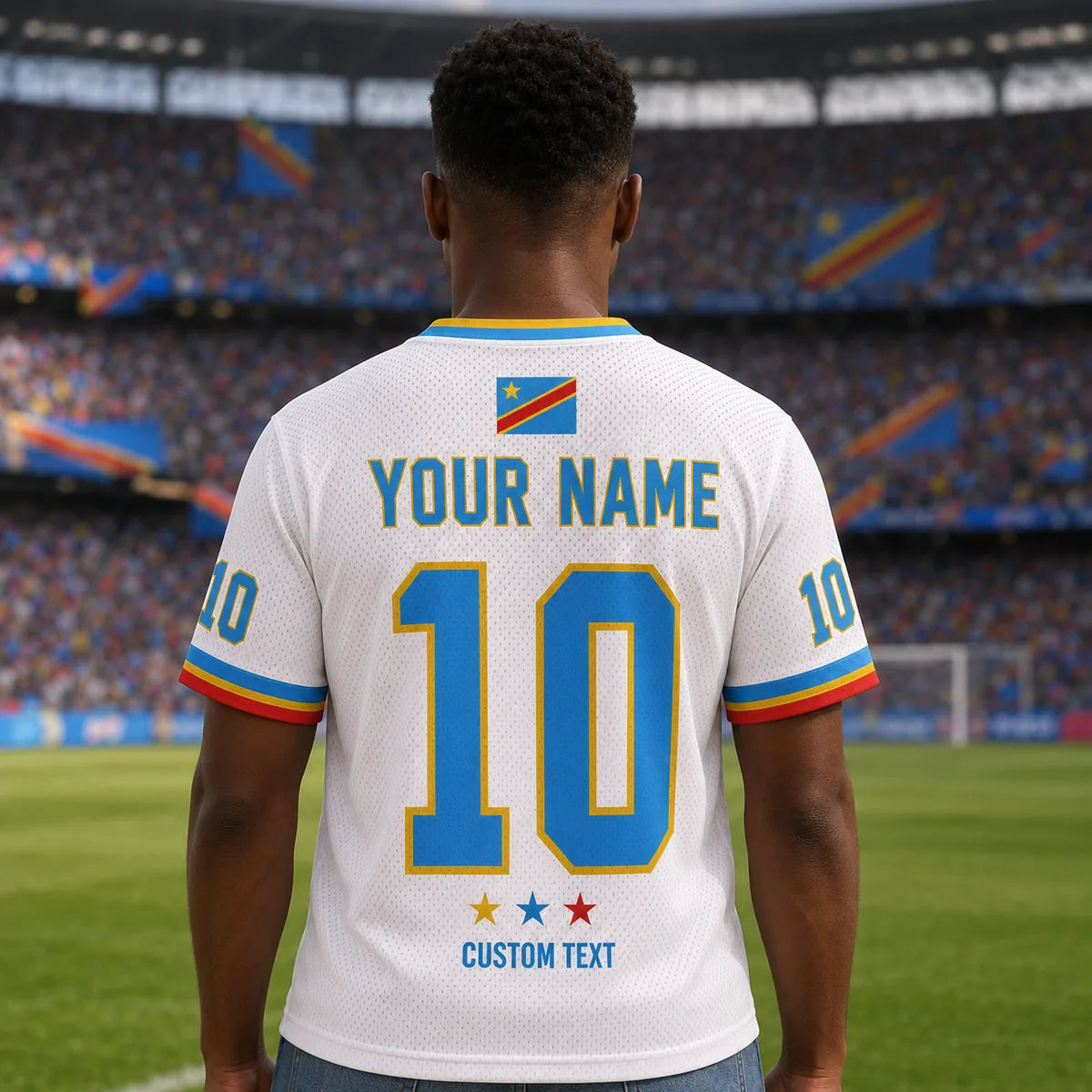 Custom Congo DR Soccer Jersey Shirt