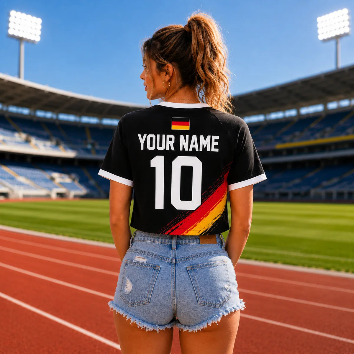 Custom Germany Soccer Crop Top