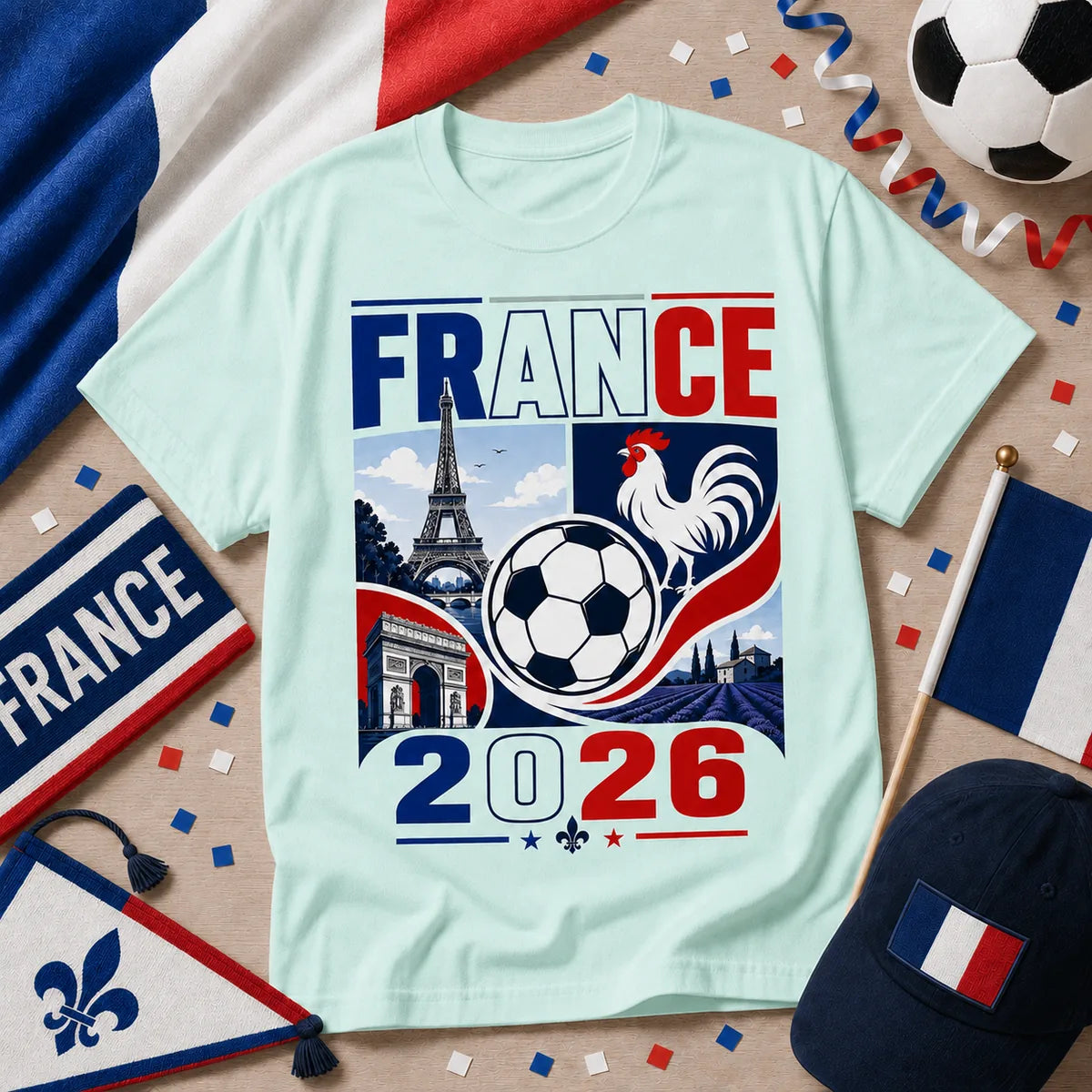 France Soccer Fan 2026 T-Shirt