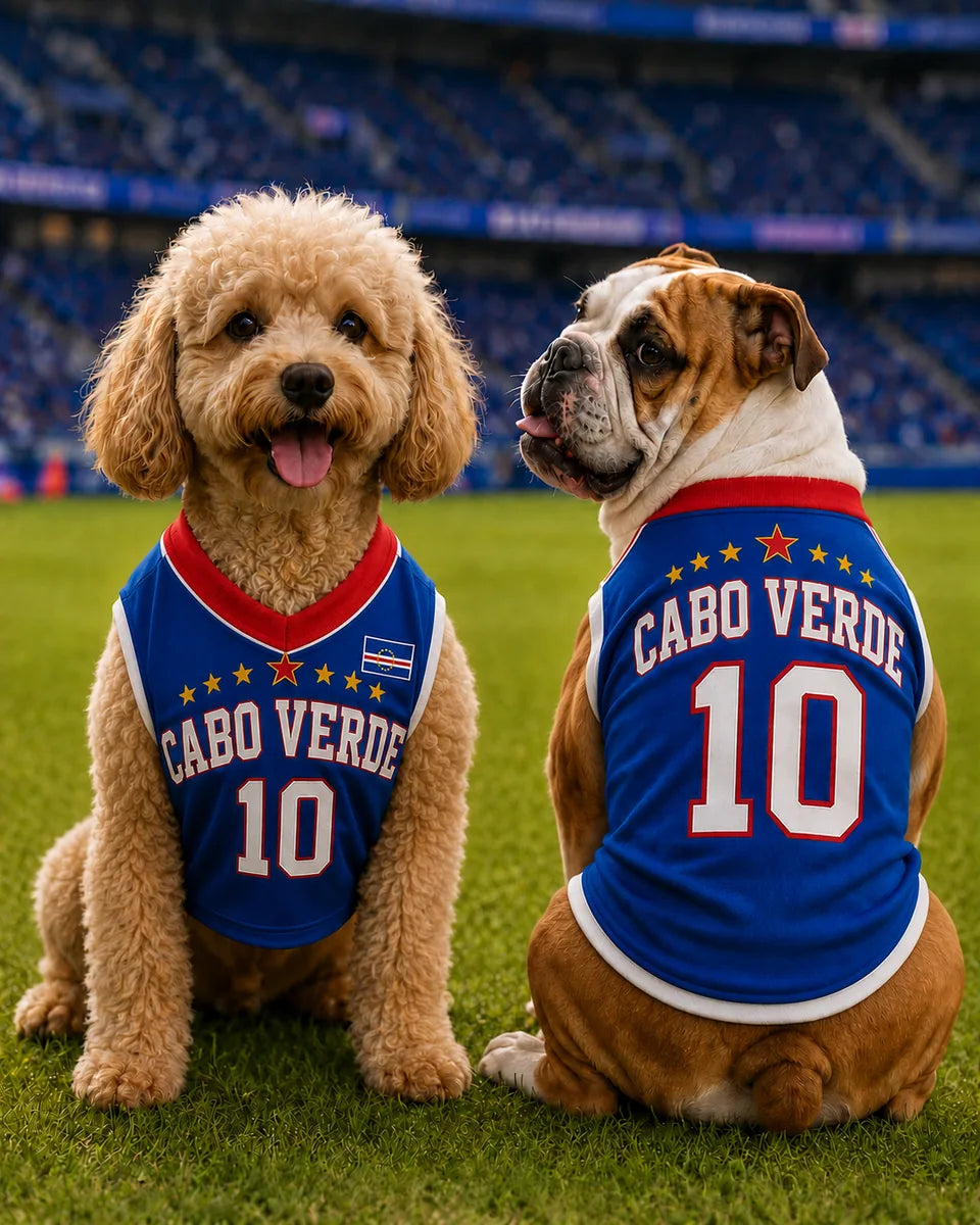 Personalized Cabo Verde Pet Soccer Jersey Shirt
