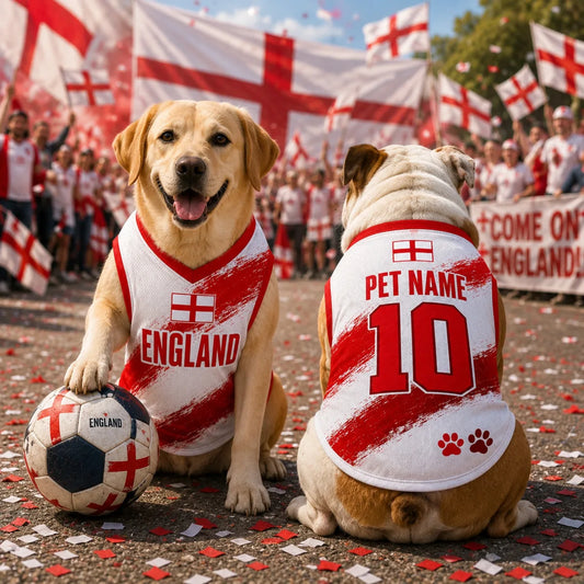 Personalized England Pet Soccer Jersey