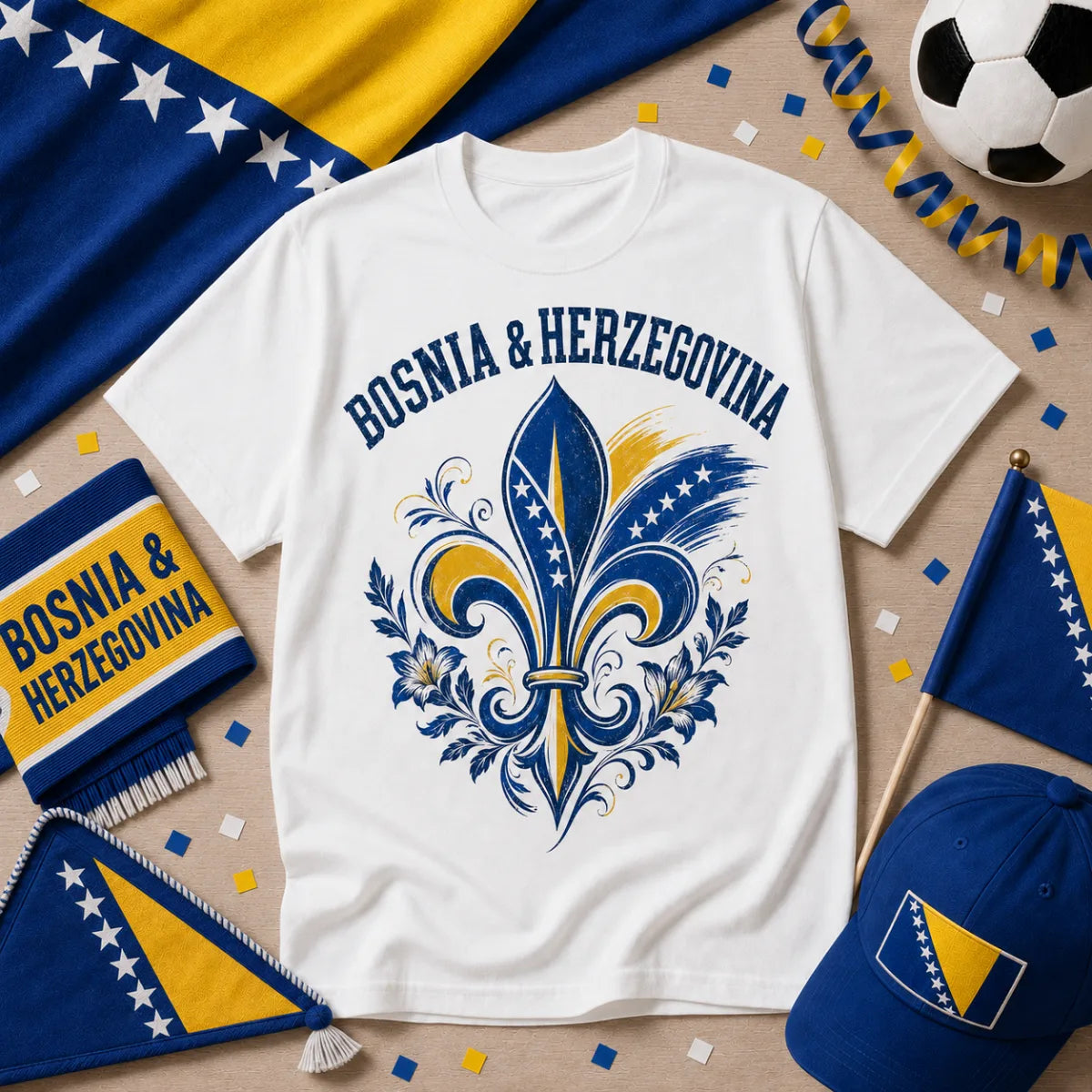 Bosnia and Herzegovina Soccer T-Shirt 2026