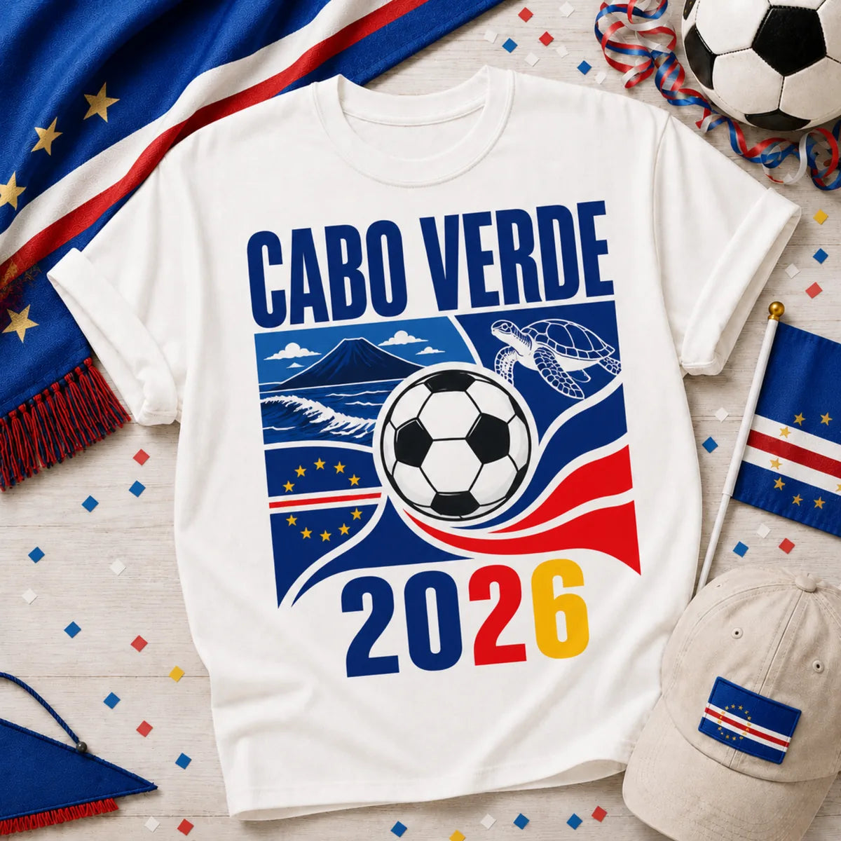 Cabo Verde Soccer Fan 2026 T-Shirt