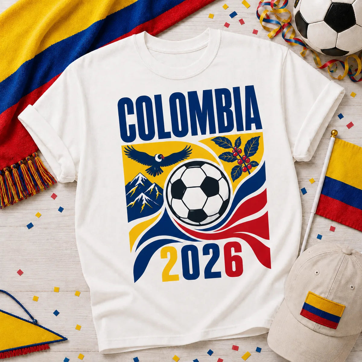 Colombia Soccer Fan 2026 T-Shirt