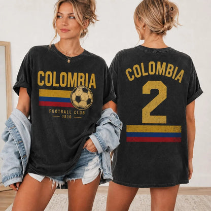 Colombia Soccer T-Shirt, Vintage Colombia Football Club 1810 Tee