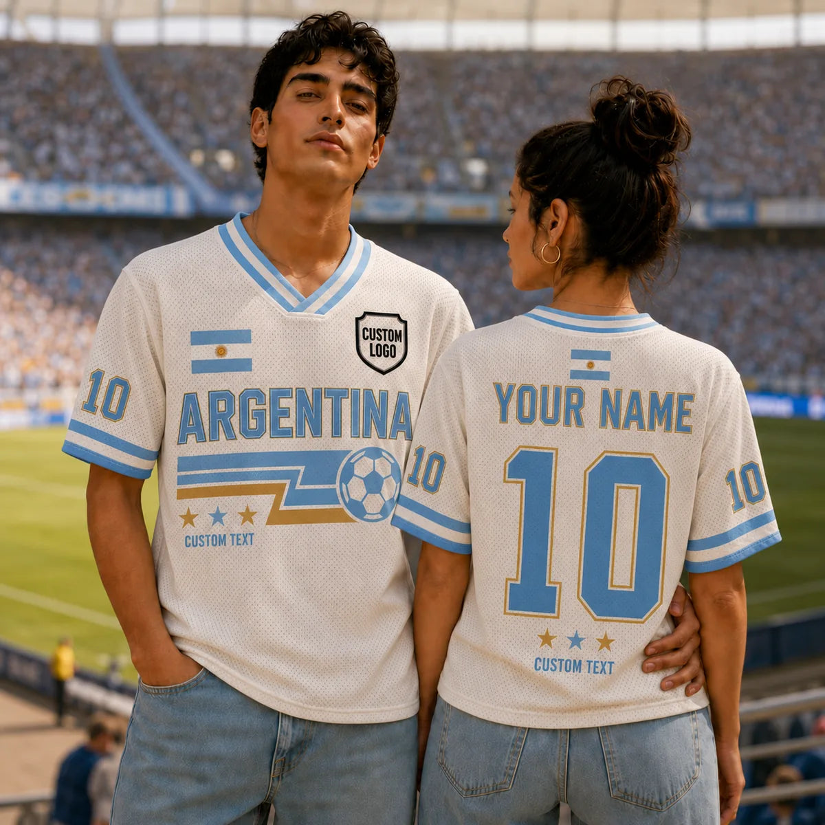 Custom Argentina Soccer Jersey Shirt