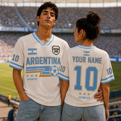Custom Argentina Soccer Jersey Shirt