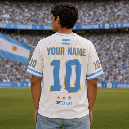 Custom Argentina Soccer Jersey Shirt