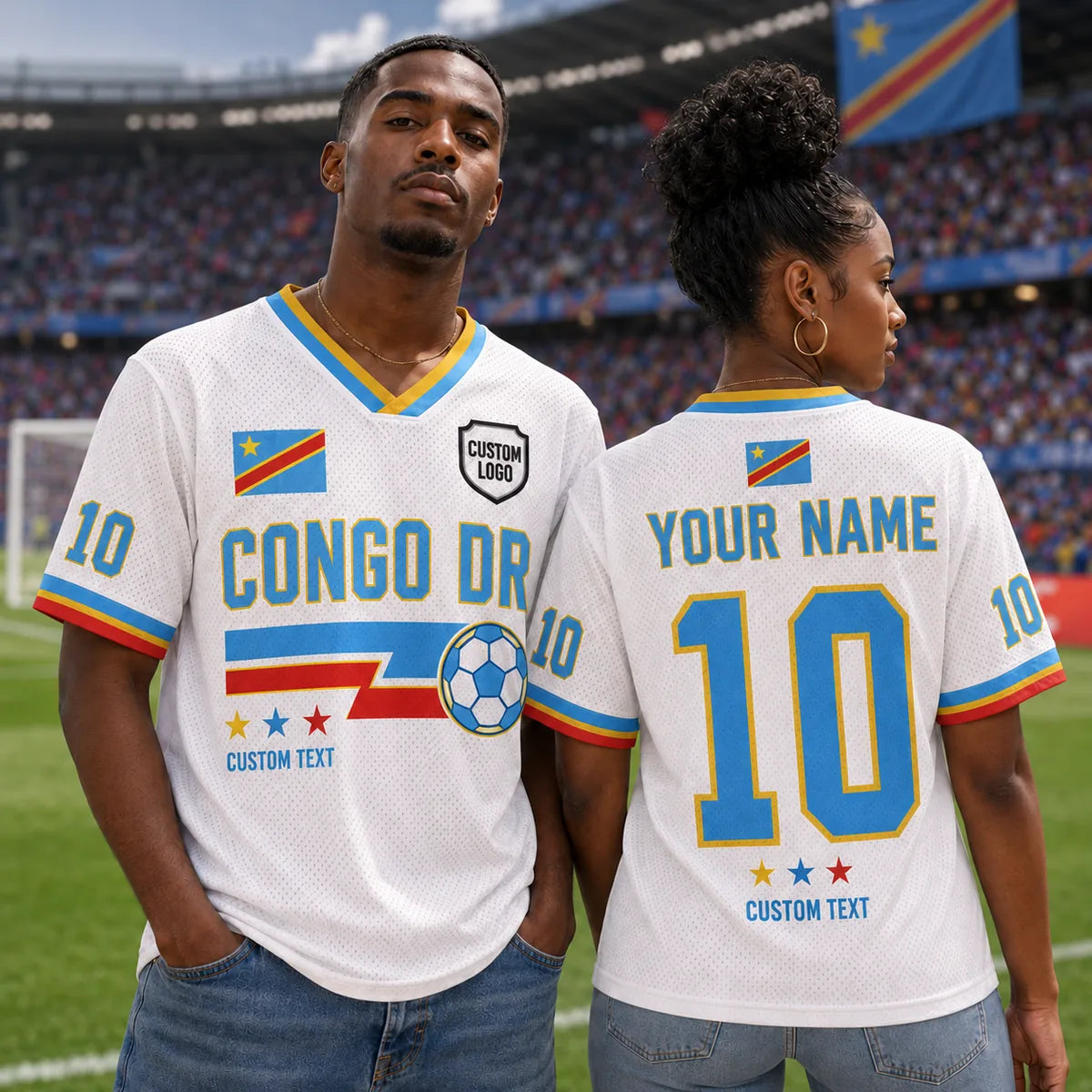 Custom Congo DR Soccer Jersey Shirt