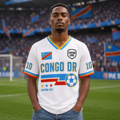Custom Congo DR Soccer Jersey Shirt