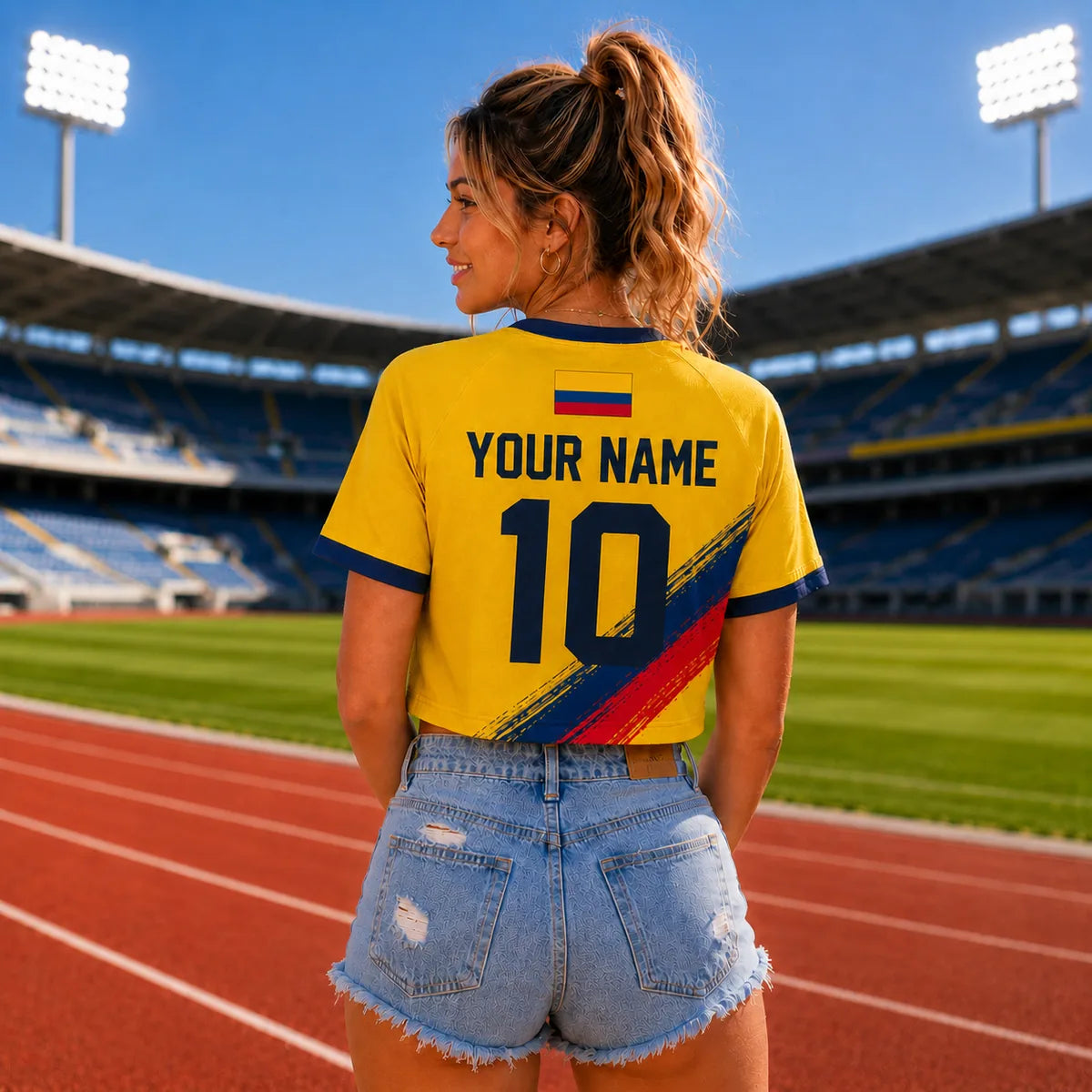 Custom Ecuador Soccer Crop Top