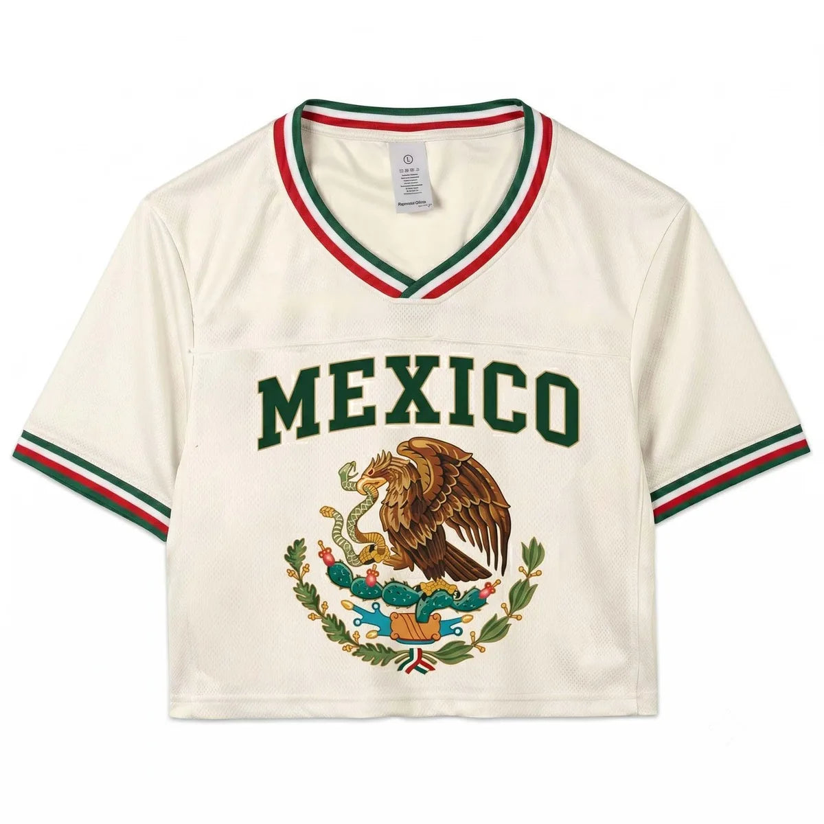 Custom Mexico Soccer Crop Top Jersey