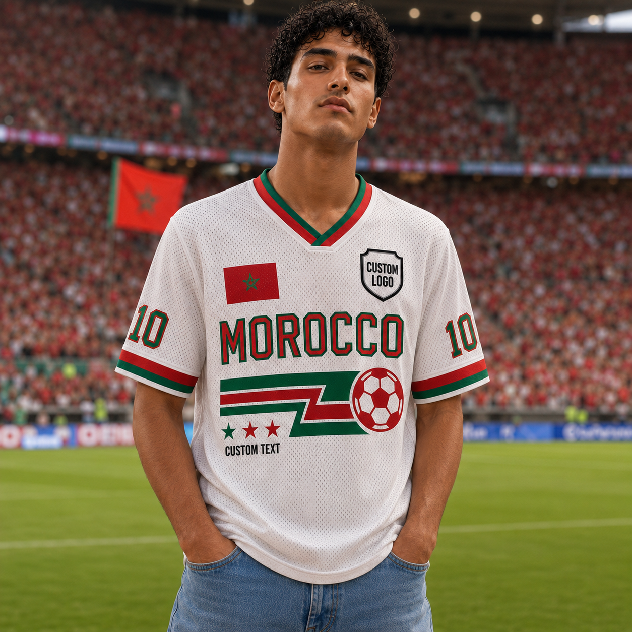 Custom Morocco Soccer Jersey Shirt