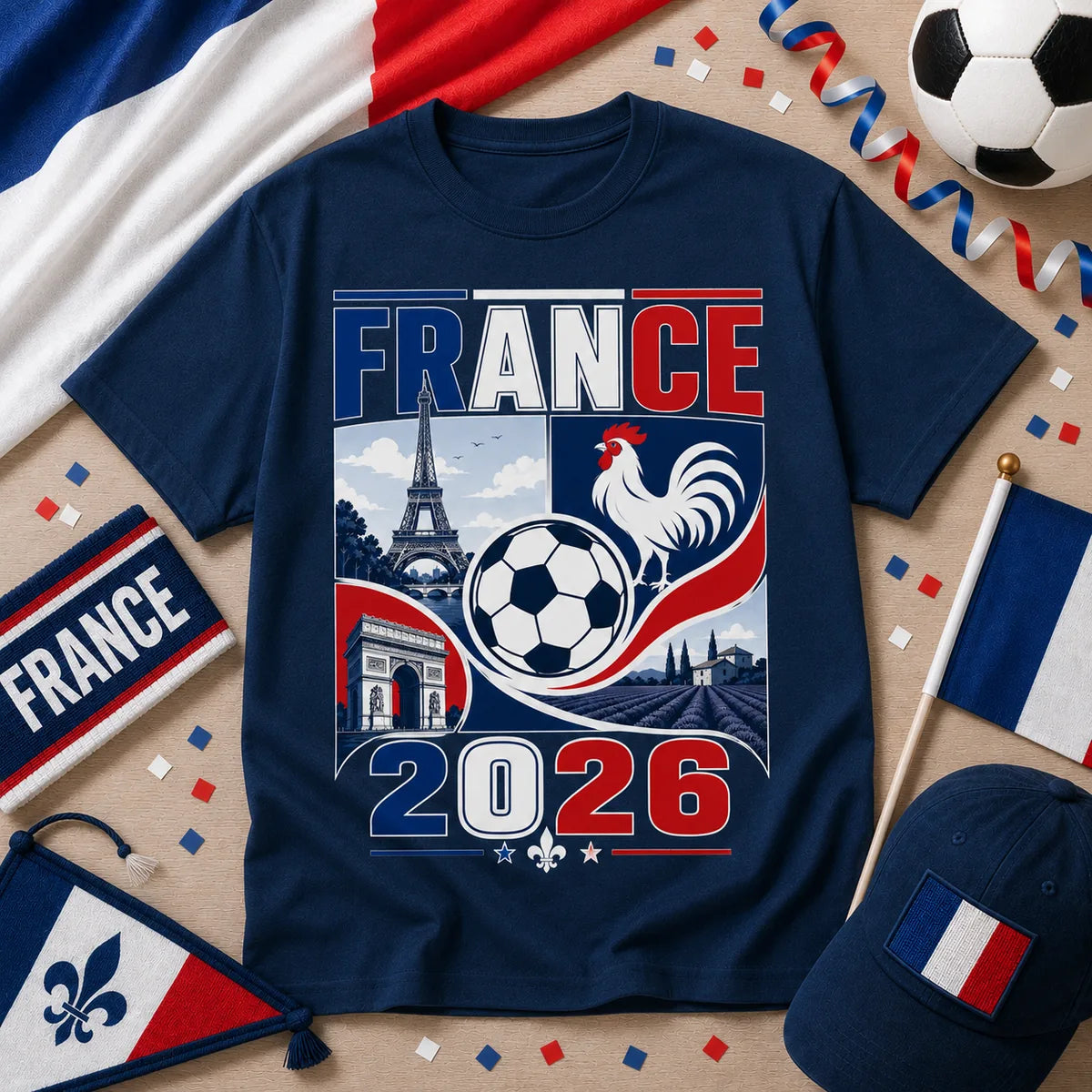 France Soccer Fan 2026 T-Shirt