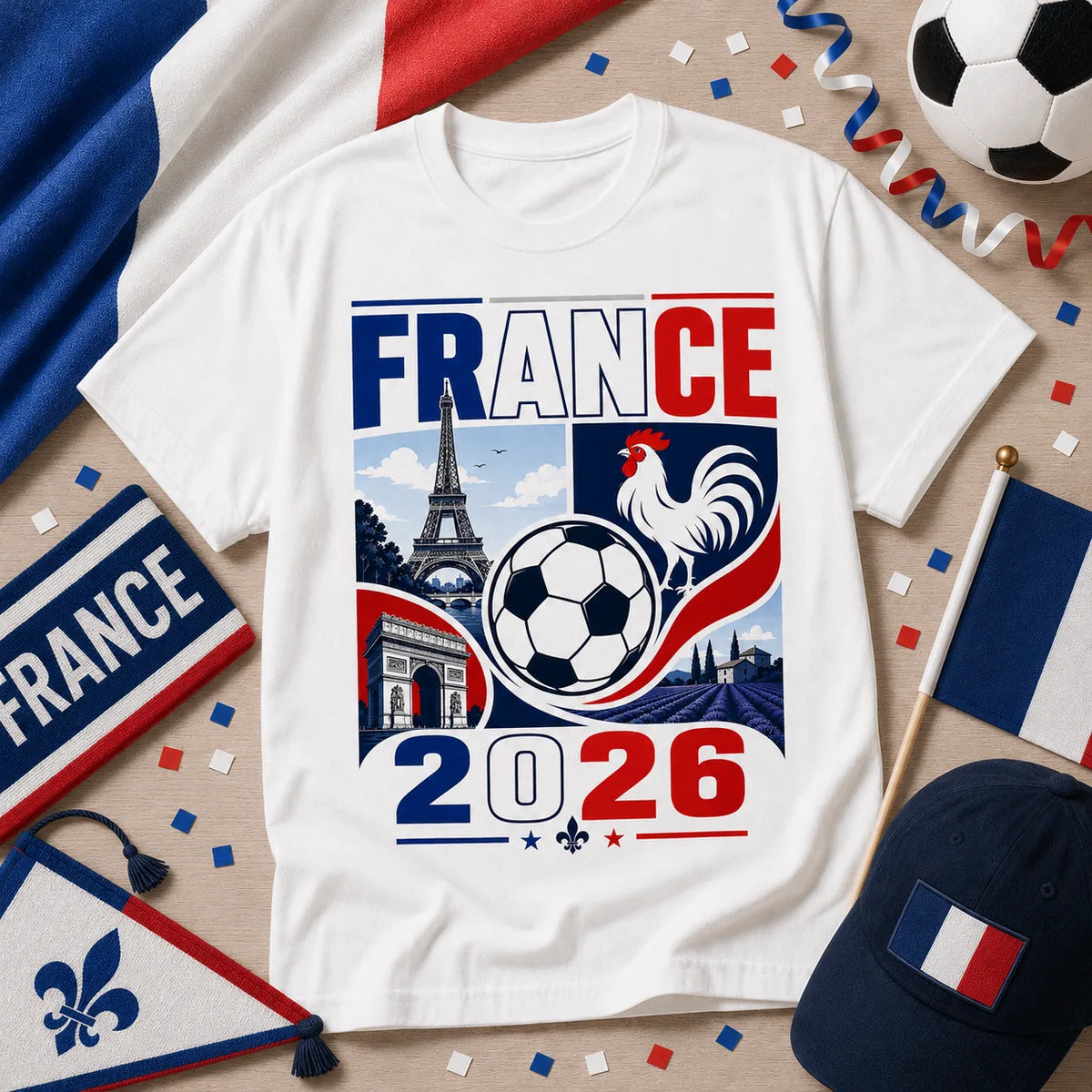 France Soccer Fan 2026 T-Shirt