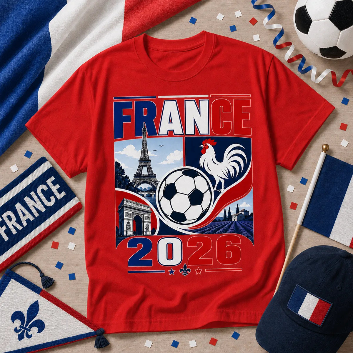 France Soccer Fan 2026 T-Shirt