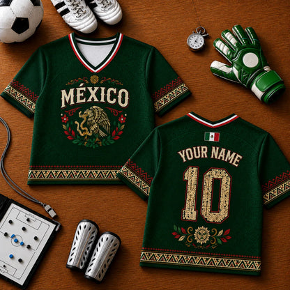 Personalized Mexico Soccer Crop Top Jersey