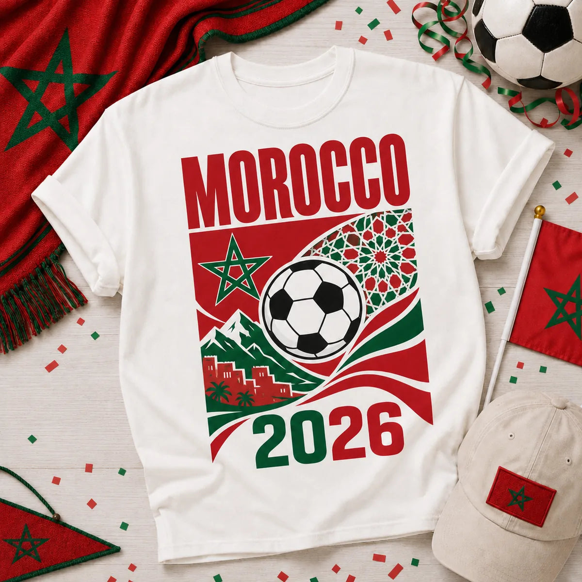 Morocco 2026 Soccer Fan T-Shirt