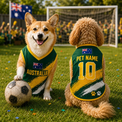 Personalized Australia Pet Soccer Jersey