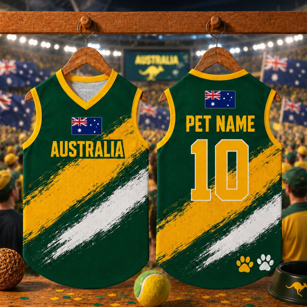 Personalized Australia Pet Soccer Jersey