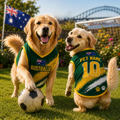 Personalized Australia Pet Soccer Jersey