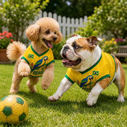 Personalized Brasil Dog Soccer Jersey Shirt