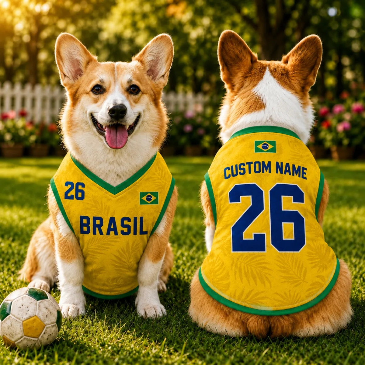 Personalized Brazil Pet Soccer Jersey Shirt
