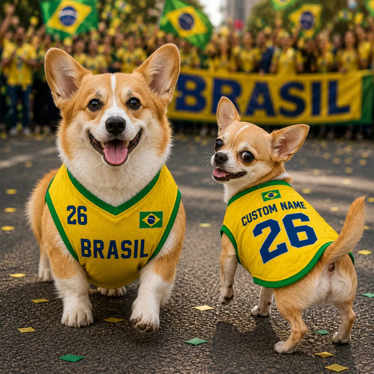 Personalized Brazil Pet Soccer Jersey Shirt
