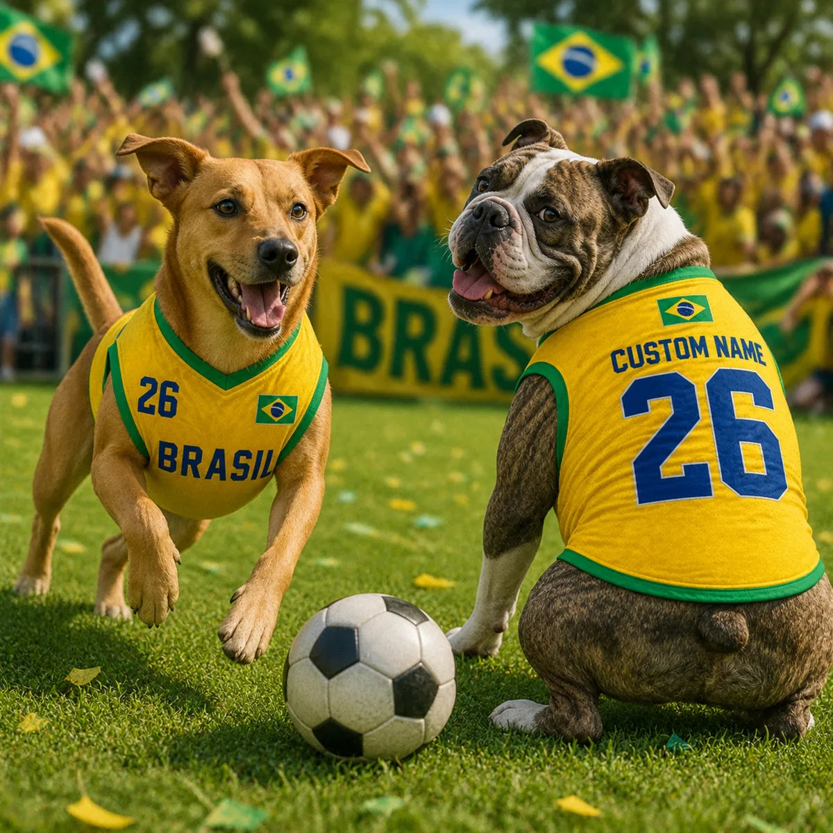 Personalized Brazil Pet Soccer Jersey Shirt