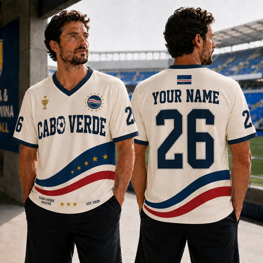 Personalized Cabo Verde Soccer Jersey