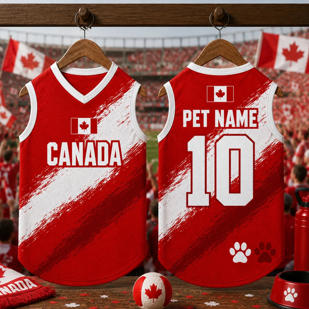 Personalized Canada Pet Soccer Jersey