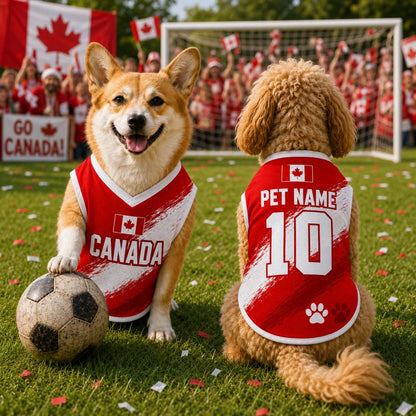 Personalized Canada Pet Soccer Jersey