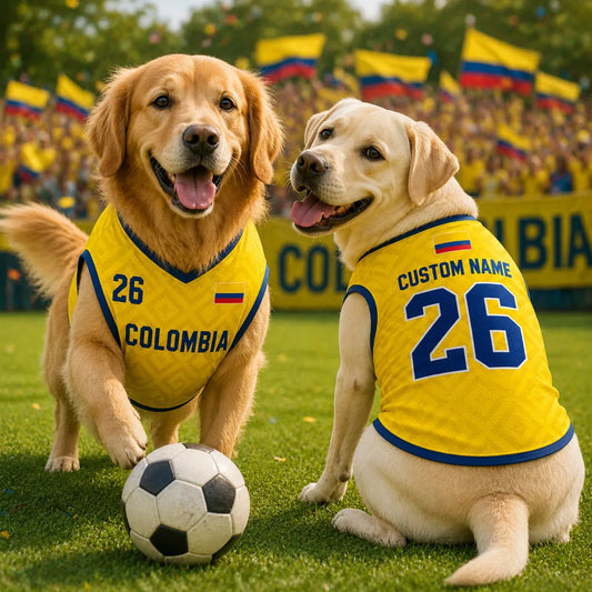 Personalized Colombia Pet Soccer Jersey Shirt