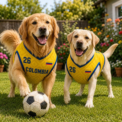 Personalized Colombia Pet Soccer Jersey Shirt