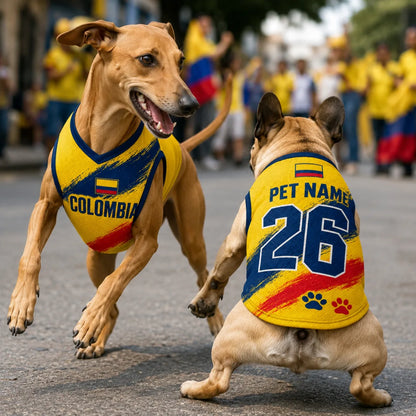 Personalized Colombia Pet Soccer Jersey