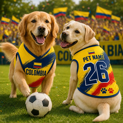 Personalized Colombia Pet Soccer Jersey