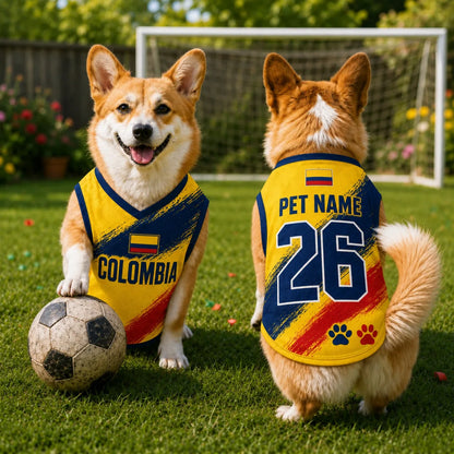 Personalized Colombia Pet Soccer Jersey
