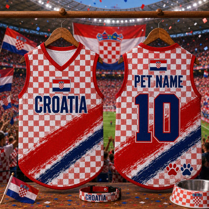Personalized Croatia Pet Soccer Jersey