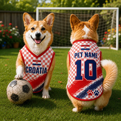 Personalized Croatia Pet Soccer Jersey