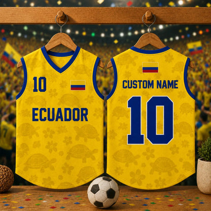 Personalized Ecuador Pet Soccer Jersey Shirt