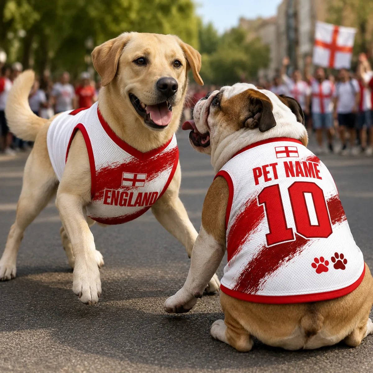 Personalized England Pet Soccer Jersey