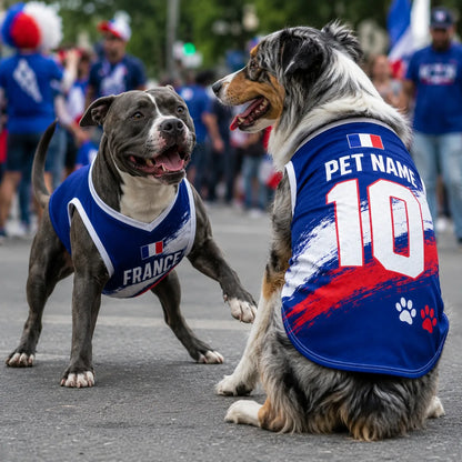 Personalized France Pet Soccer Jersey