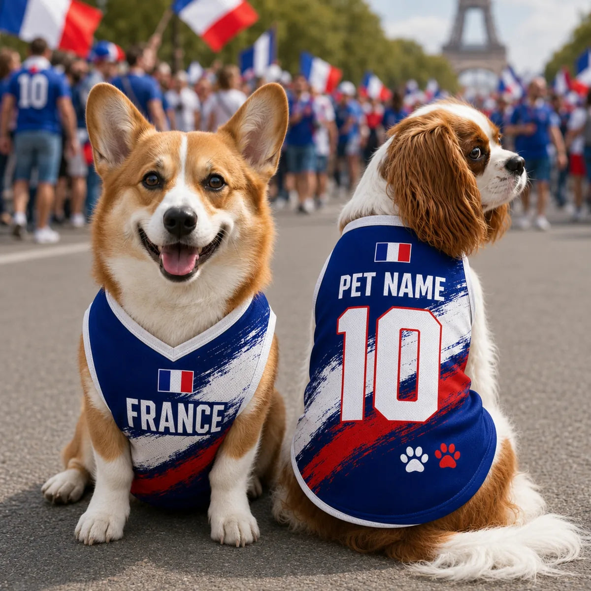 Personalized France Pet Soccer Jersey