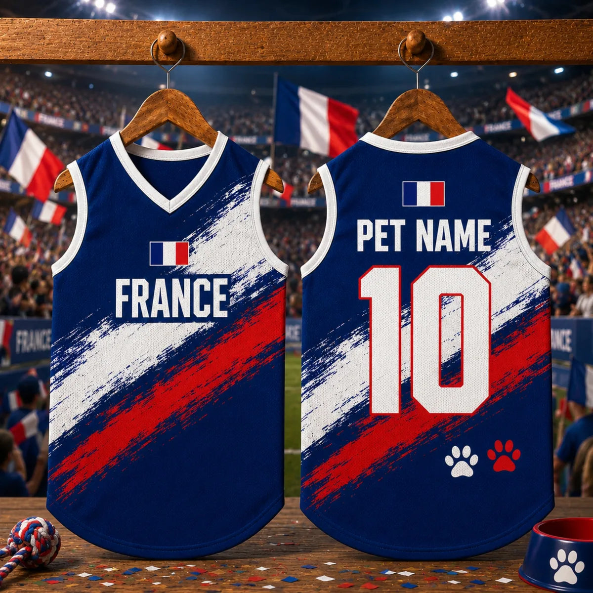 Personalized France Pet Soccer Jersey