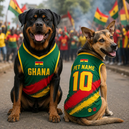 Personalized Ghana Pet Soccer Jersey