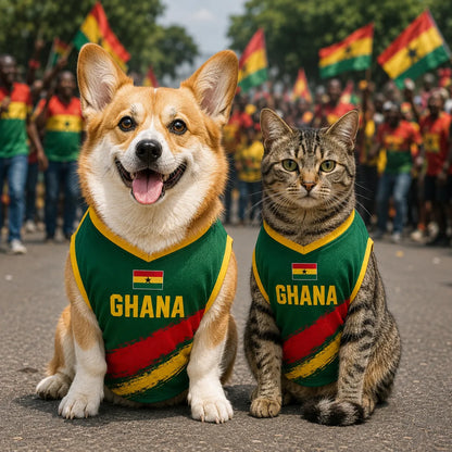 Personalized Ghana Pet Soccer Jersey