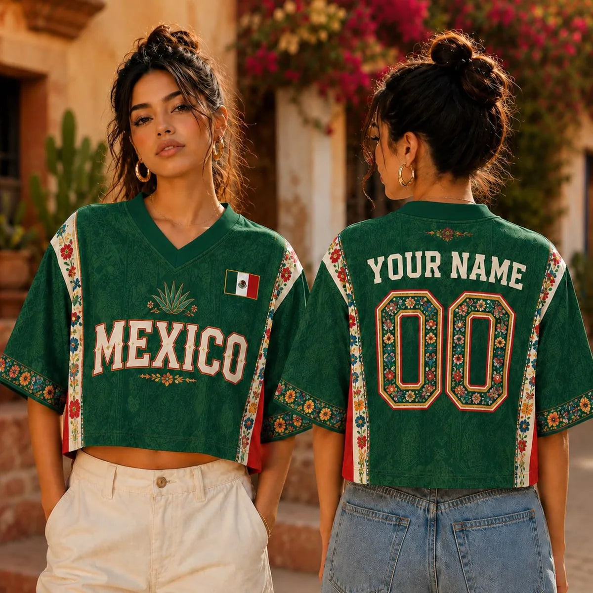 Personalized Mexico Soccer Crop Top Jersey