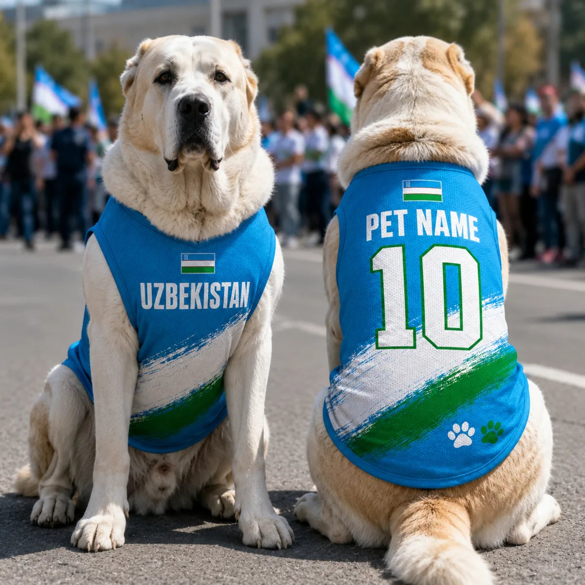 Personalized Uzbekistan Pet Soccer Jersey