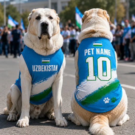 Personalized Uzbekistan Pet Soccer Jersey